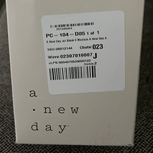 NWT and box A New Day Annie Sandals. Black rhinestone Size 9